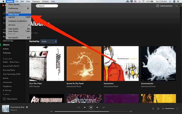 umożliwiać Spotify Tryb offline # alt