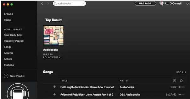 Finden Sie Hörbücher auf Spotify