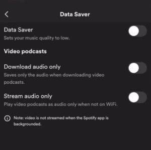 Disable Data Saver to Fix Spotify Pausing Issue