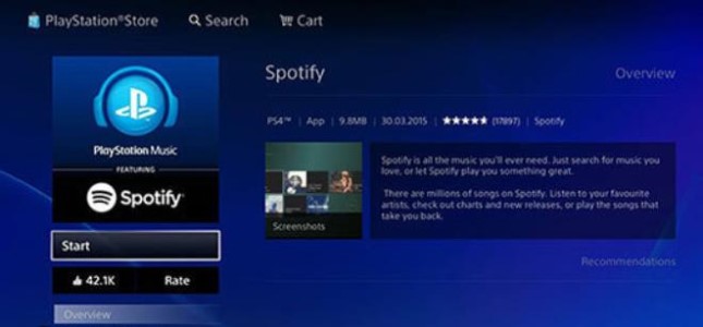 Download Spotify on PS4