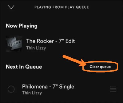 Clear a Queue on Spotify on Android Phones