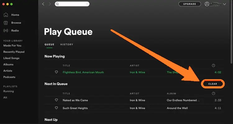 How to Clear a Queue on Spotify on Desktop
