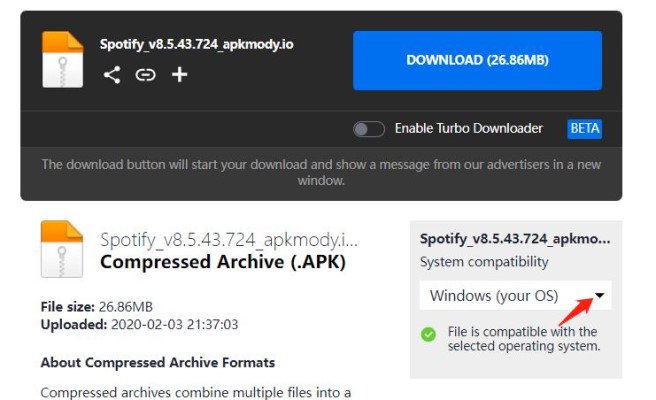 Installazione Spotify APK MOD premium su Android