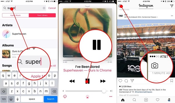Add Spotify Music to Instagram via Instagram