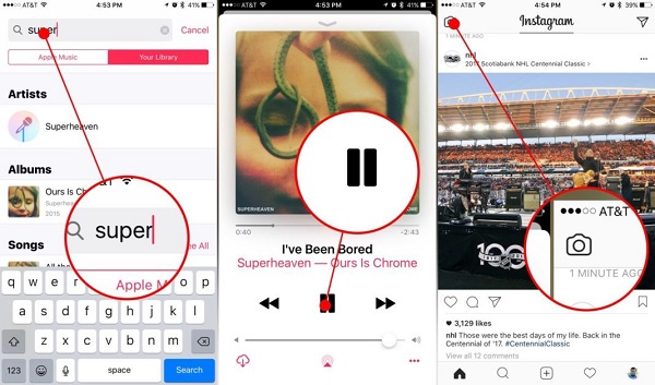 Добавить Spotify Музыка в Instagram через Instagram