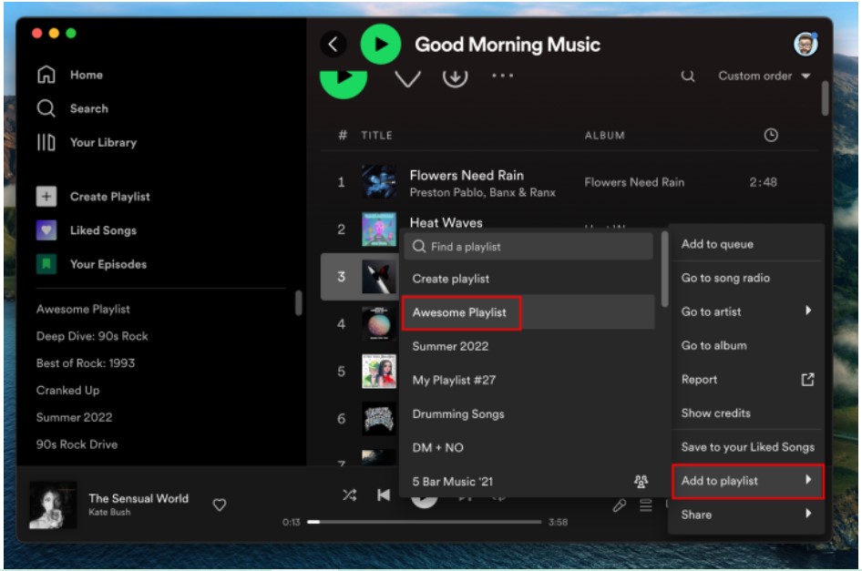 Add Spotify Songs to a Spotify Playlist