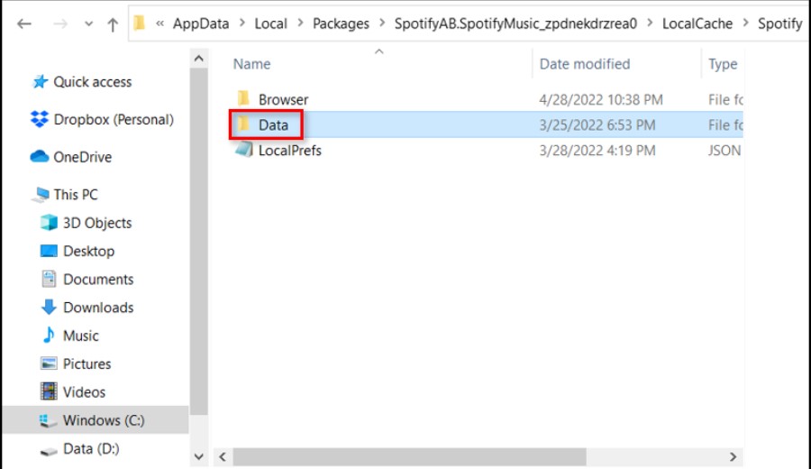 Clear Spotify Cache on Windows