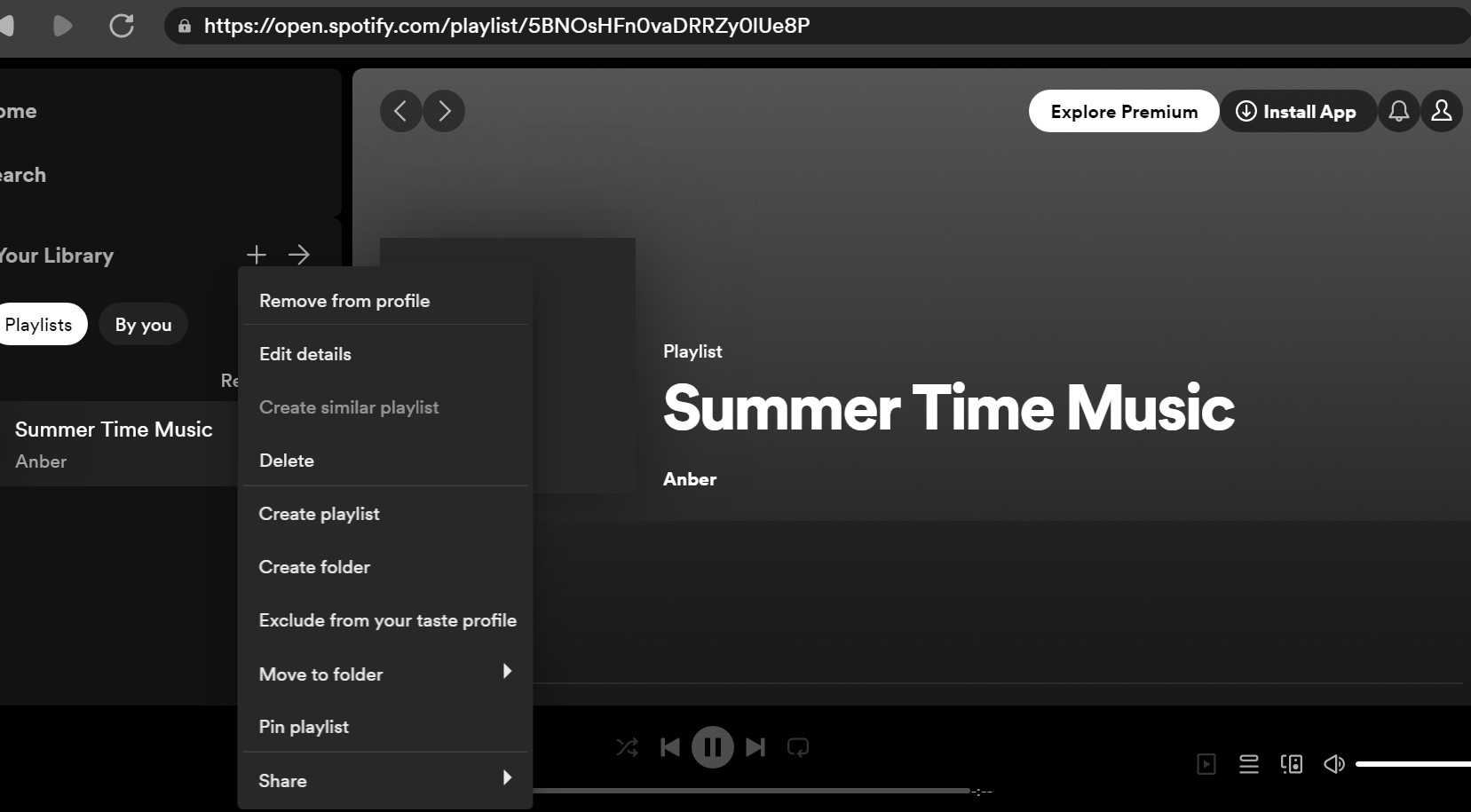 Création Spotify Titre de la liste de lecture