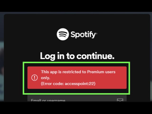 Spotify Account Access Issue