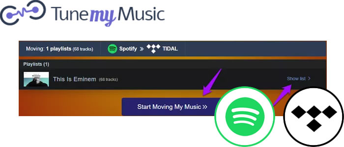 Transfer Spotify Playlists to Tidal with TuneMyMusic