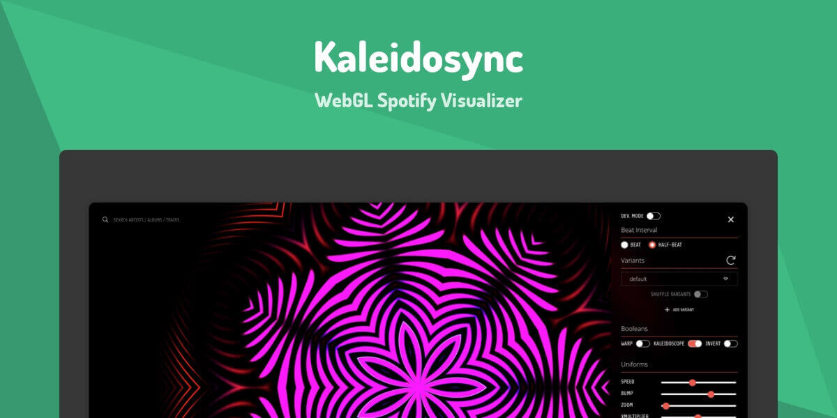 Kaleidosync Spotify Visualizer