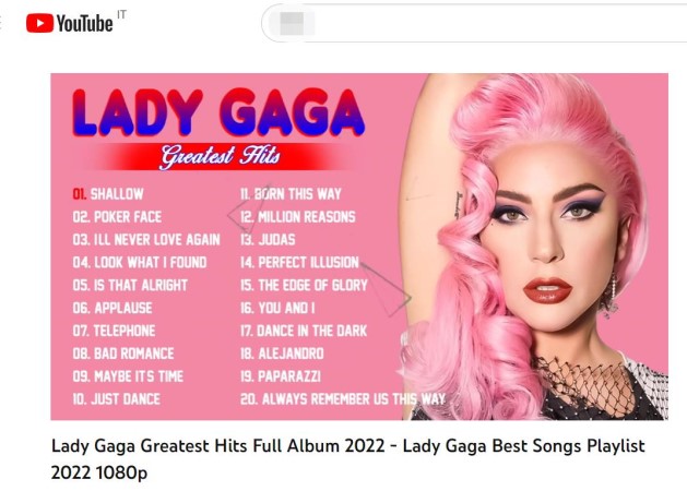 Download Lady Gaga Albums on Youtube Online