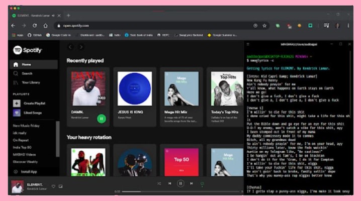 Parce que Spotify Musique avec paroles