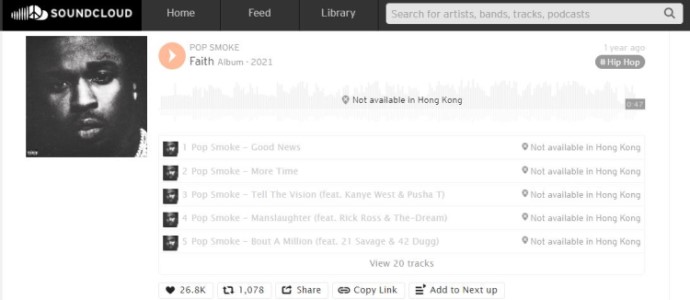 SoundCloud 上的流行烟草歌曲