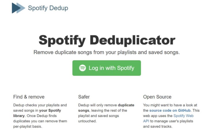 Remove Duplicates Spotify using Spotify Dedup