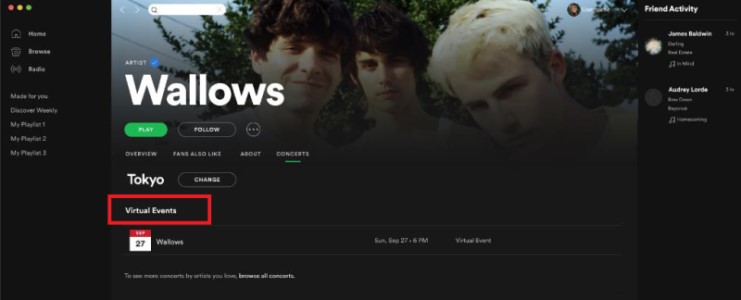 Songkick Spotify Addon