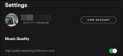 Set up Spotify Bitrate Music Quality on Desktop