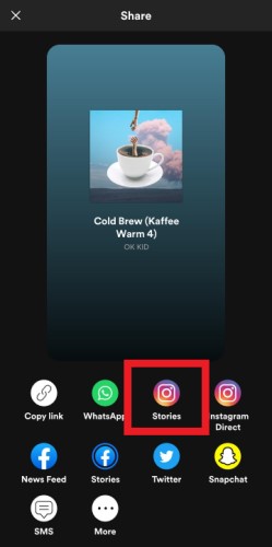 Share Spotify Songs on Instagram Story Easily