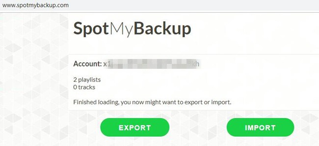 di riserva Spotify Playlist tramite SpotMyBackUp