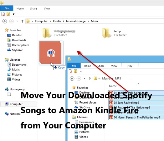 Transfer Spotify Songs to Kindle Fire