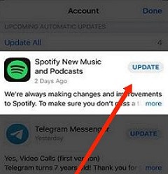 Update Spotify to Fix Spotify Not Playing in Background Issue