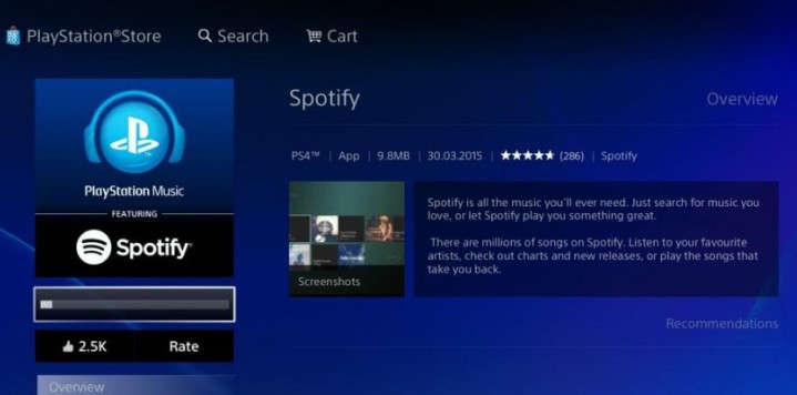 Update The Spotify App on PS4