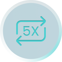 Logo 5 volte